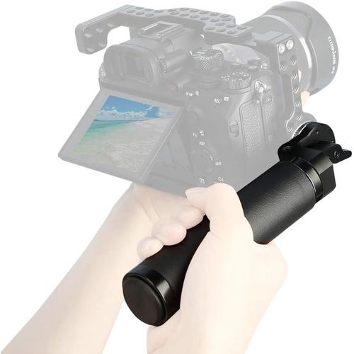 Poignée en Cuir avec Poignée Rosette avec Adaptateur de Montage en Rosette Arri Standard (Filetage M6, 31,8mm) pour Système de Support de Tige pour Appareil Photo à Bandoulière de 15mm.[F1324]