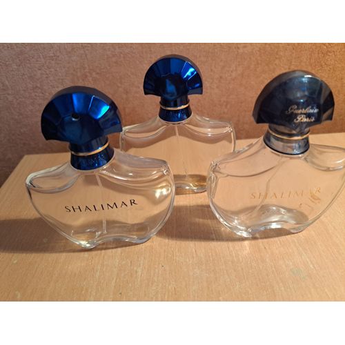 Lot De 3 Flacons Vides De Shalimar Guerlain 50ml