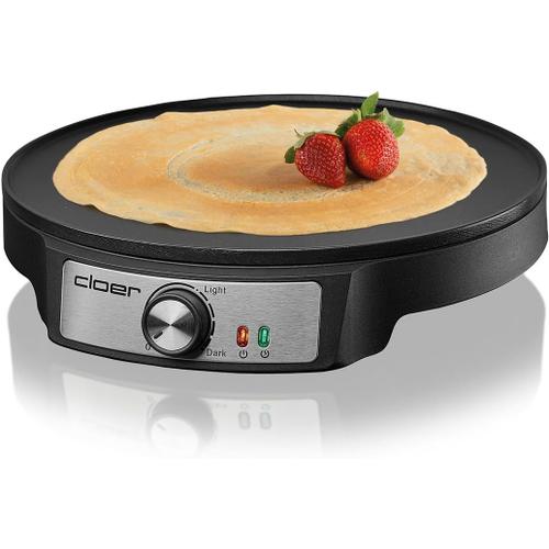 6620 Crêpière, Pour Crêpes Sucrées Ou Salées D'Un Diamètre De 29 Cm, 1200 W, Revêtement Antiadhésif, Avec Épandeur De Pâte Et Tourne-Crêpes, Noir[LUM101119]