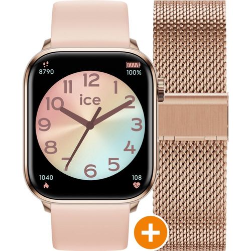 Montre Connectée Icewatch Smart 2.0 Amoled Rose Or+Bracelet Milane