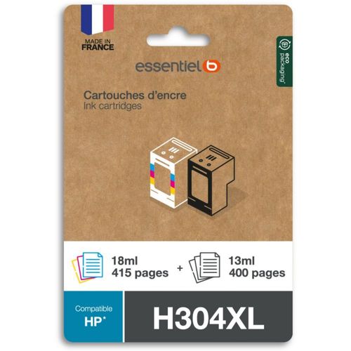 Cartouche ESSENTIELB H304 XL NOIR + 3 couleurs