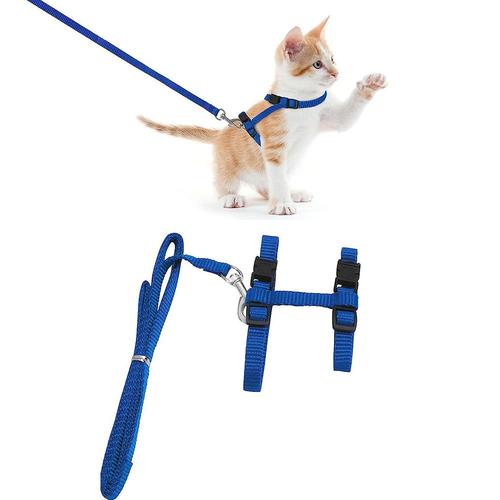 Harnais Pour Chat, Harnais Pour Chat Avec Laisse, Anti-Évasion, Laisse Réglable Pour Chat Avec Harnais Pour Chats, Laisse En Nylon Pour Chat, Harnais Pour Chat Pour Petits Chats, Lapins Et Chiens