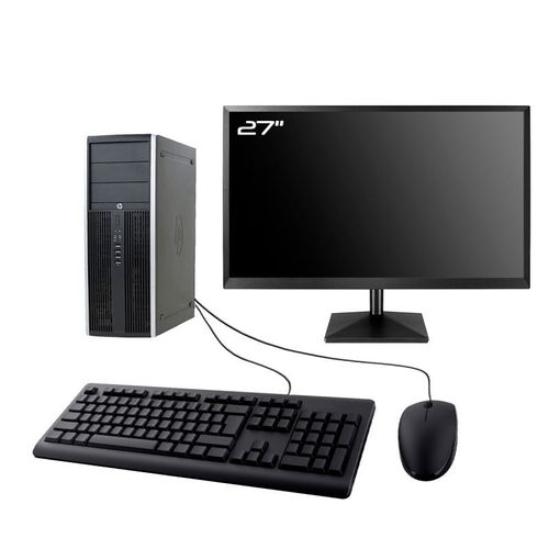 PC HP Elite 8100 Tour Ecran 27" Intel I3-530 RAM 16Go HDD 500Go W10 Wifi