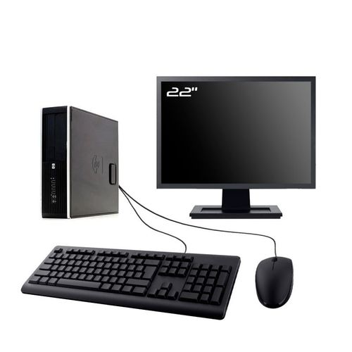 PC HP Compaq Elite 8100 SFF Ecran 22" Intel I7-860 RAM 16Go SSD 2To W10 Wifi