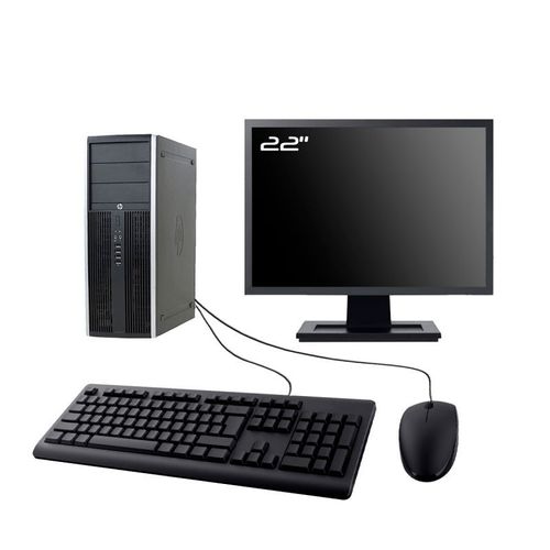 PC HP Elite 8100 Tour Ecran 22" Intel I5-650 RAM 16Go SSD 240Go W10 Wifi