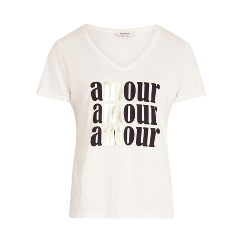 Tee Shirt Manches Courtes Morgan Damour Blanc Blanc S