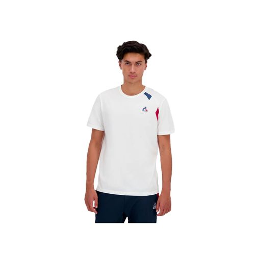 T Shirt Le Coq Sportif N1 Tricolore Homme Blanc