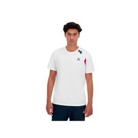 T Shirt Le Coq Sportif N1 Tricolore Homme Blanc