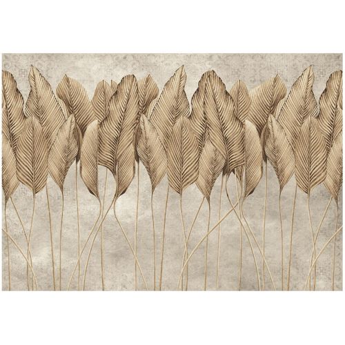 Papier Peint Panoramique Intissé Feuilles 250x175 cm - Colle Inclus - Chambre et Salon - Moderne Papier Peint