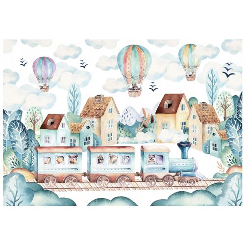 Papier Peint Enfant Animaux Intissé Panoramique 300x210 cm - Colle Inclus - Chambre Enfant - Moderne Papier Peint
