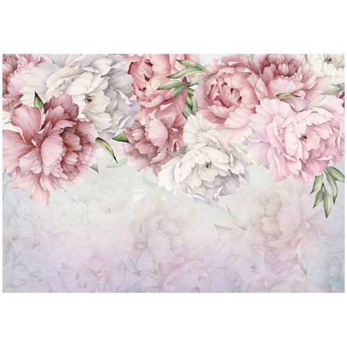 Papier Peint Panoramique Intissé Fleurs 300x210 cm - Colle Inclus - Chambre et Salon - Moderne Papier Peint