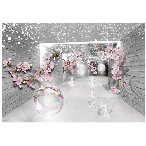 Papier Peint Panoramique Intissé Fleurs 250x175 cm - Colle Inclus - Chambre et Salon - Moderne Papier Peint