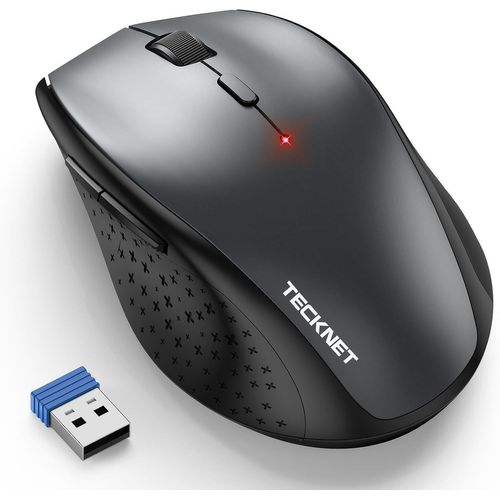 Souris sans Fil TECKNET 3200 PPP Classique Ergonomique avec 6 Boutons