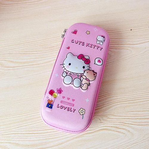 Boîte À Crayons De Grande Capacité Pour Étudiants, Étui De Rangement Créatif, Dessin Animé Coloré 3d, Fournitures Scolaires, Cadeau-Hellokitty