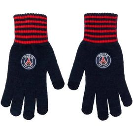L/Xl - Gants De Football - Paris Saint Germain - Collection Officielle - Bleu - Acrylique - Taille Adulte