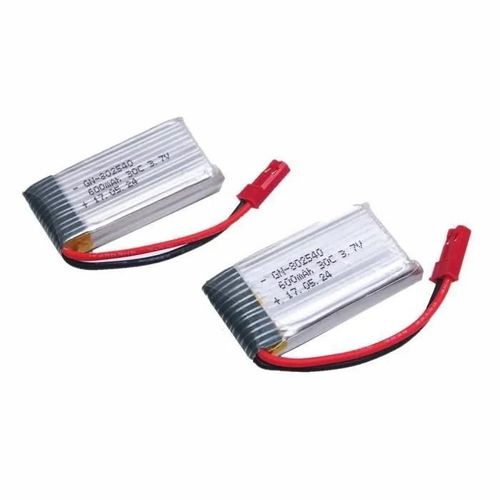 Yunique France 2 Pieces 3.7v 600mah Batterie Li-Po Avec Prise Jst Pour Jxd 509g Rc Quadcopter Drone-Autre