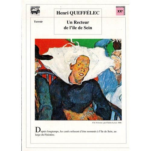 Fiche Lecture / Litterature Henri Queffelec Un Recteur De L'île De Sein