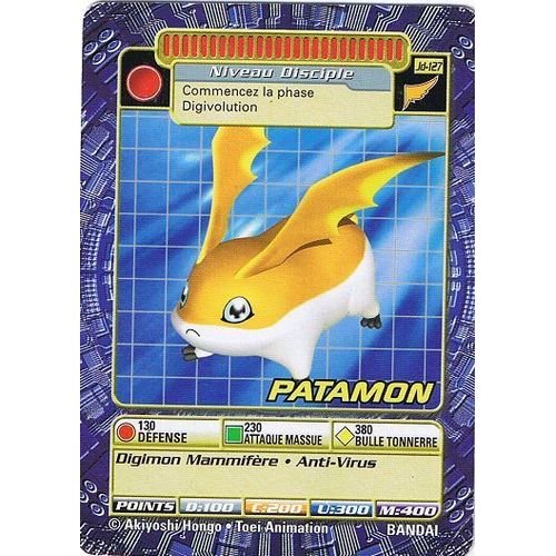 Patamon - Carte Digimon 1ère Édition