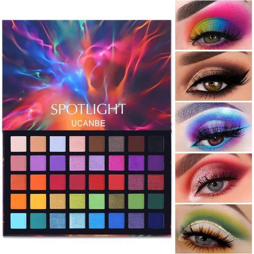 Fard À Paupières 40 Couleurs Imperméable-Palette Maquillage Yeux Longue Durée-Palettes De Maquillage Shimmer Matte Hautement Pigmentées 