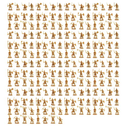 1 :72 200/Set En Plastique Figures Toy Soldats Hommes Épéiste Action Bricolage Scène De Guerre Jouets Or