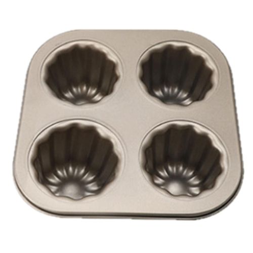 Moule À Gâteau Canele À 4 Cavités, Moule À Canele Antiadhésif Pour Moule Caneles En Acier Au Carbone Au Four