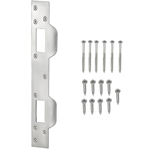 Gâche de porte Plaque de renfort - Dispositifs de sécurité de porte d¿entrée Plaques métalliques Loquet de porte blanc