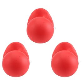 3pcs Rouge Clown Nez Klaxon Grinçant Nez De Clown Avec Corde Élastique Pour Adultes Cosplay Costume Acces