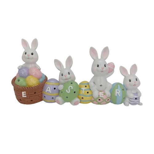 Décorations De Lapin Lapin De Pâques Pour Chambre Mignonne - 2d Oeuf De Pâques Lapin Lapin Partie Centre De Table Cuto
