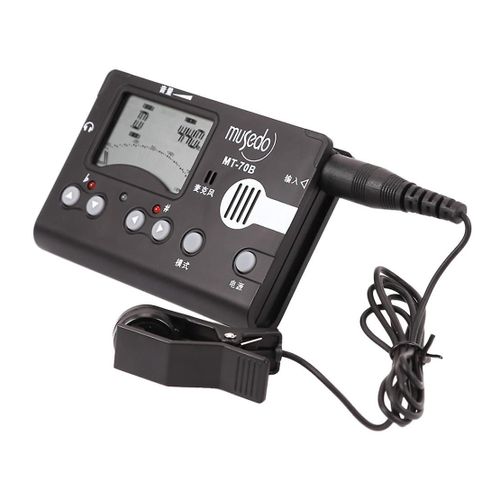 Mt-70b Tuner Avec Clip-On Pickup & Microphone Intégré Électronique 3 En 1 Lcd Tuner Métronome Tone