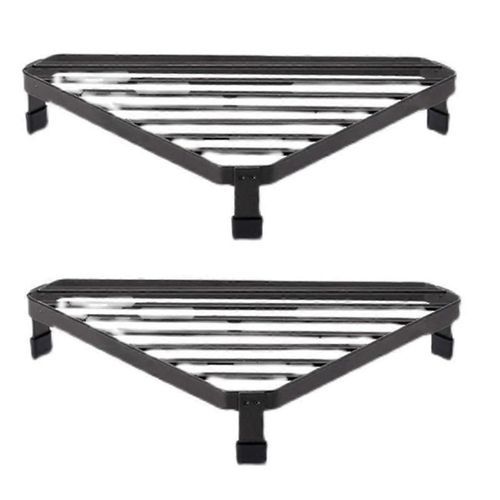 Fourneau Cadre D¿Angle Fer Forgé Cadre En Fer Triangulaire Étagère Pot Rack Anti-Brûlure Table D¿Angle Noir