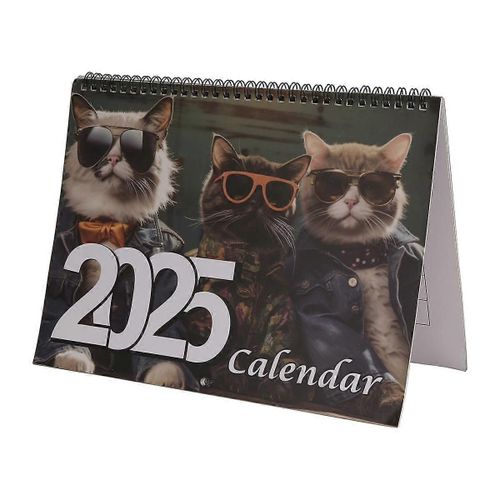Calendrier Élégant Pour Chats 2025 Calendrier Mural, Calendrier Pour Chat Drôle Calendrier Mural Gag Cadeau, Chat Drôle Memes Pics Calendrier Pour Chat