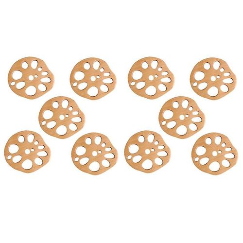 Lotus Root Solid Wood Coaster Tea Coffee Cup Pad Sets De Table Décor De Table Résistant À La Chaleur Chinois Simul