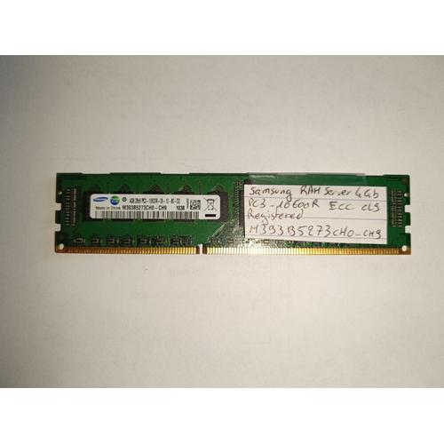 4Gb Mémoire RAM Samsung Server PC3-10600R 1333MHz DDR3 CL9 ECC M393B5273CH0-CH9