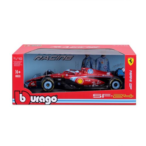Véhicules Miniatures Die Cast 1/18 Ferrari Sf 2024 Formule 1 Miami - Avec Casque #Leclerc