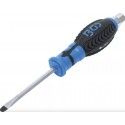 Tournevis plat fente 5 mm lame continue avec six pans extérieurs 75mm BGS TECHNIC