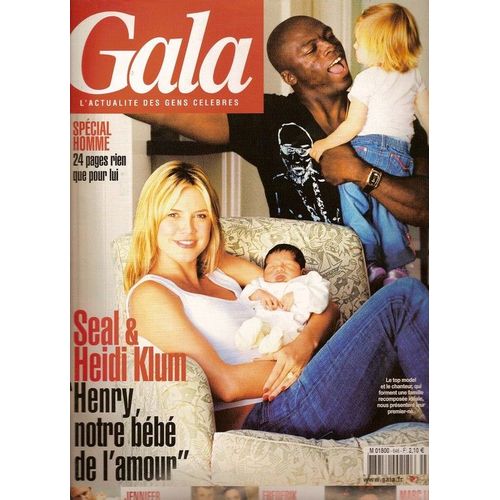 Gala  N° 646 : Seal & Heidi Klum, Jennifer Aniston, Vince Vaughn, Marc Levy, Pete Doherty, Luciano Pavarotti, Renaud, Cherie Blair, M.Pokora, Alexandra Vandernoot