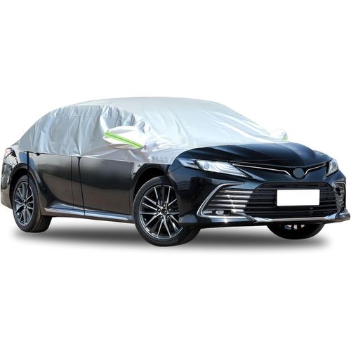 Bache Voiture Exterieur, Demi-Bâche De Voiture Housse De Voiture Berline Imperméable Tous Temps, Housse De Pare-Br De Voiture D'hiver Pour La Glace Et La Neige (Berline)[X3171]