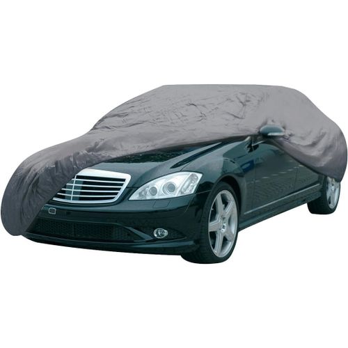 Bache Voiture Xl - Housse Voiture Universale 534 X 178 X 120 Cm - Couverture Imperméable Avec Cordon Élastique Et Anneaux - Pour L'intérieur Et L'extérieur - Gris[X223]