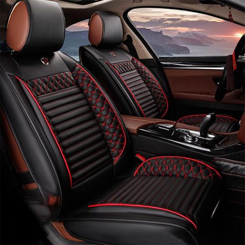 Housse Siege Voiture Universel 5 Place Ensemble De Housses Siège Auto Universelle Sieges Pour Avant Et Arrière Accessoires Interieur,Noir Rouge[X1063]
