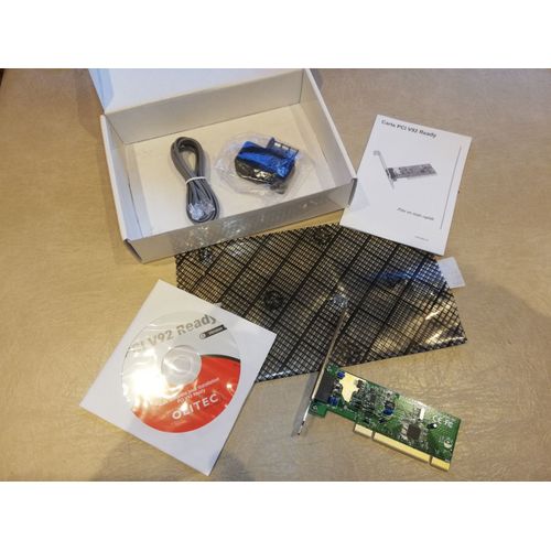 Carte Modem PCI V92 Ready plug & play interne neuve avec tout ces accesoires