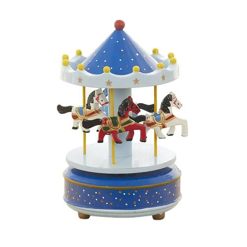 Boîte À Musique Cheval Rotative En Bois,Carrousel Vintage,Noël,Nouvel An,Rétro,Cadeau D'anniversaire,Décoration D'intérieur #F