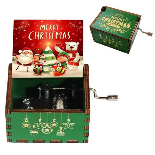 Boîte À Musique À Manivelle En Bois Dragon Ball,Cadeau De Noël,Cadeau D'anniversaire,Cadeau De Nouvel An,Meilleure Vente - Type Christmas 1