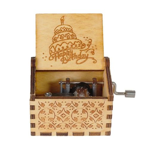 Boîte À Musique À Manivelle En Bois Dragon Ball,Cadeau De Noël,Cadeau D'anniversaire,Cadeau De Nouvel An,Meilleure Vente - Type Happy Birthday01