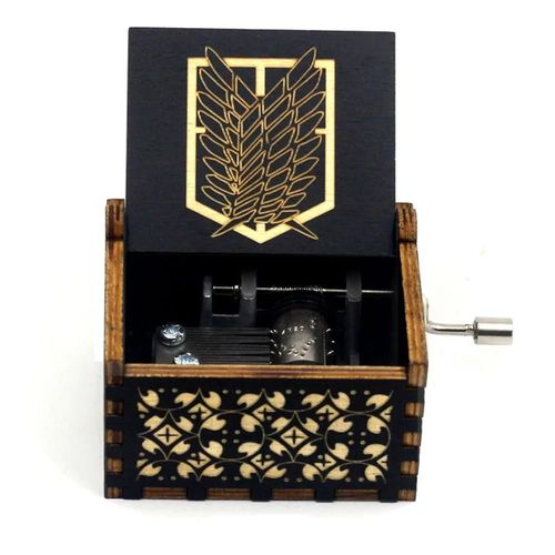 Boîte À Musique À Manivelle En Bois Dragon Ball,Cadeau De Noël,Cadeau D'anniversaire,Cadeau De Nouvel An,Meilleure Vente - Type Attack On Titan