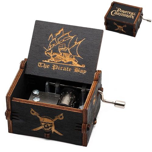 Boîte À Musique À Manivelle En Bois Dragon Ball,Cadeau De Noël,Cadeau D'anniversaire,Cadeau De Nouvel An,Meilleure Vente - Type Pirate