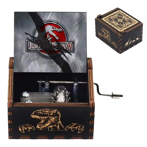 Boîte À Musique À Manivelle En Bois Dragon Ball,Cadeau De Noël,Cadeau D'anniversaire,Cadeau De Nouvel An,Meilleure Vente - Type Jurassic Park 3