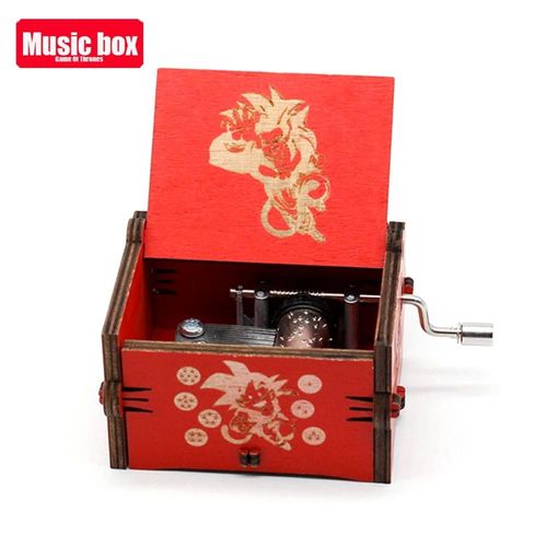 Boîte À Musique En Bois La Belle Et La Bête,Cadeau De La Fête Des Léons Et Des Travailleurs De Noël,Poignée De Main Pour Femme Et Fille - Type Dragon Ball 2
