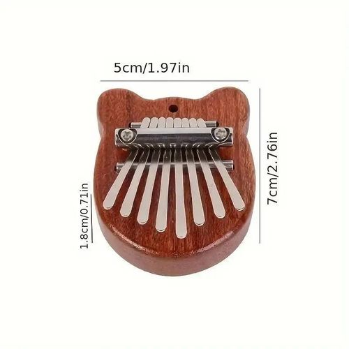 Mini Kalimba À 8 Touches De Haute Qualité,Piano À Pouces,Marimba,Accessoire Musical Exquis,Bon Pendentif,Cadeau,Fête De Léon - Type Bear #B