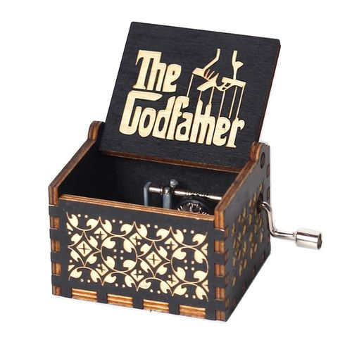 Boîte À Musique En Bois Gravée À La Main You Are My Médiateur Light,Cadeaux Appropriés Pour Anniversaire,Noël,La Fête De Léon,Thanksgiving - Type Godfather
