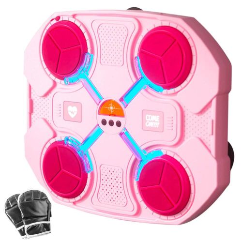 Machine De Boxe Bt Smart Music Pour Adultes Et Enfants,Entraînement Sportif,Fitness,Entraînement À La Maison,Entraînement De Réponse Aux Exercices,Cible Murale - Type Pink 32x27cm